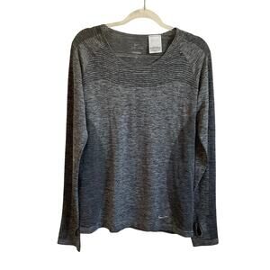 Nike Dri Fit‎ Women’s Grey Long Sleeve Seamless Top - Size XL